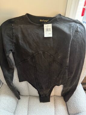 likeanangel Black Long Sleeve Bodysuit
